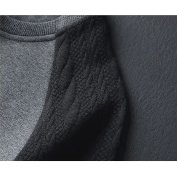 Áo Sweater Cotton Cổ Tròn Dáng Rộng Màu Sắc Tương Phản Thời Trang Xuân Thu Mới Cho Nam