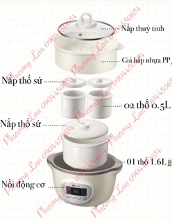 Nồi nấu cháo Bear 1.6L