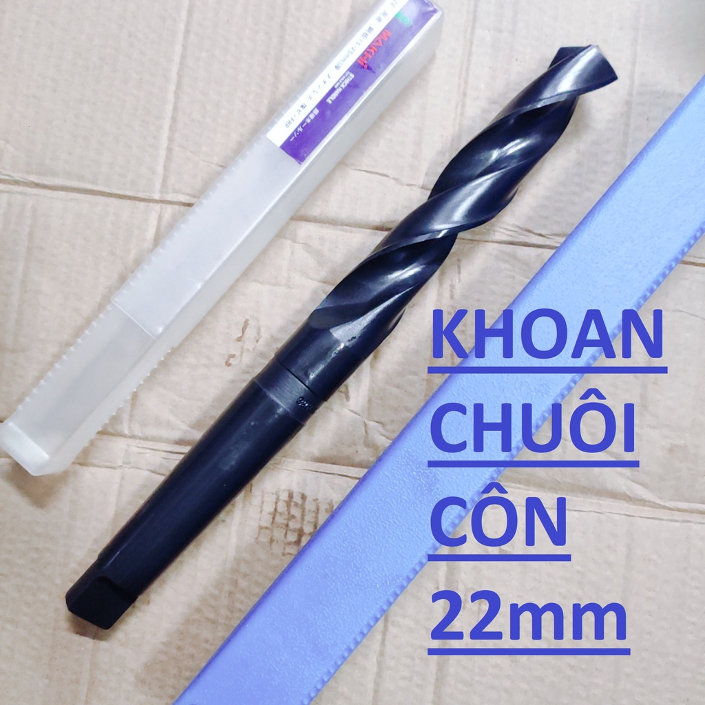 Mũi khoan chuôi côn 22mm, chuôi côn MT2, chiều dài lưỡi 150mm,chiều dài tổng 248mm
