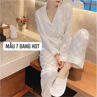 Bộ Ngủ Lụa Dài Tay hàng qc