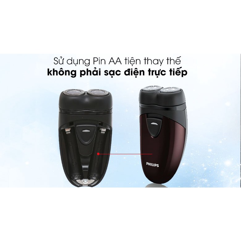 Máy cạo râu du lịch Philips PQ206 , an toàn cho da, nhỏ gọn, bảo hành 2 năm | Hàng chính hãng