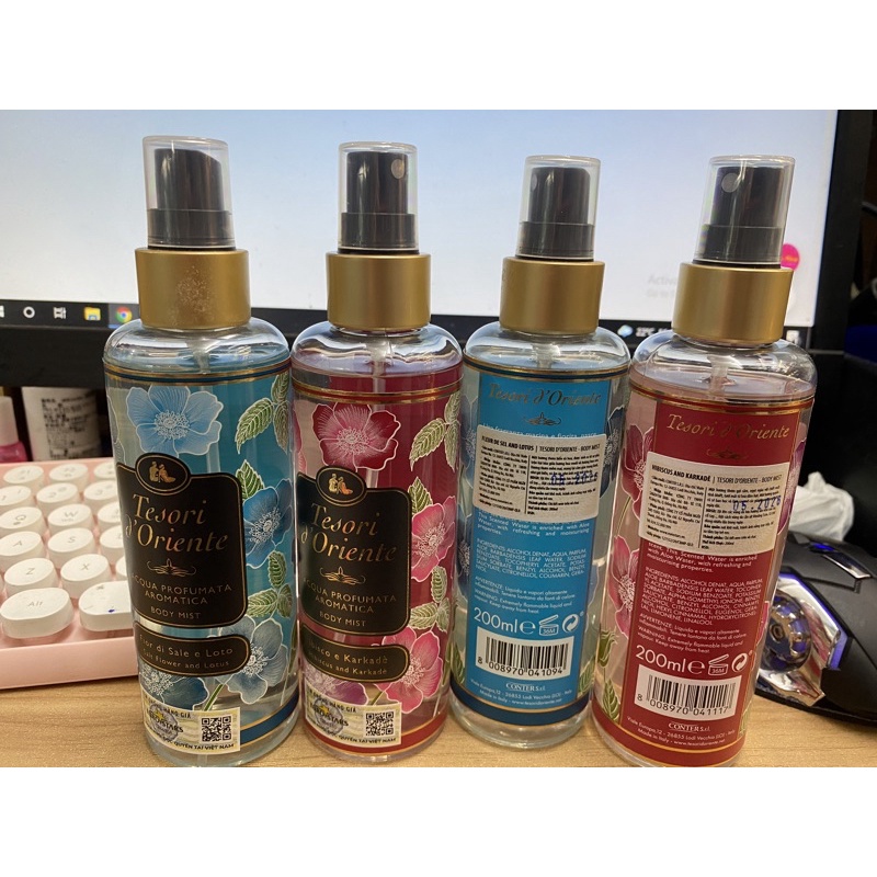 xịt thơm body Tesori 200ml