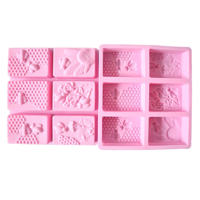Khuôn Silicone Hình Chữ Nhật 3D Dùng Làm Bánh / Xà Phòng / Đất Sét