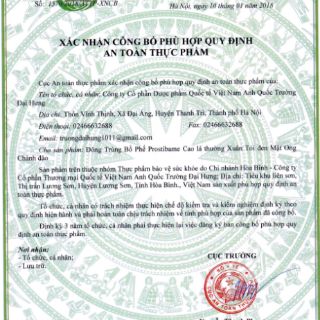CAO HO LÁ THƯỜNG XUÂN TỎI ĐEN CHANH ĐÀO G24