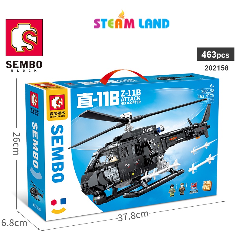 Đồ Chơi Lắp Ráp Trực Thăng Tấn Công Z-11B-SEMBO 202158 -Steamtoys
