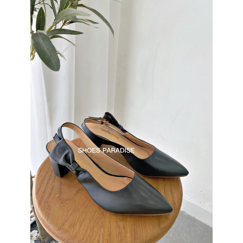 Giày Cao Gót Bít Mũi Nhọn Đế Cao 5 Phân Shoes Paradise