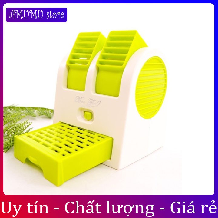 Quạt đá điều hòa mini 2 cửa gió chạy điện 5V siêu mát