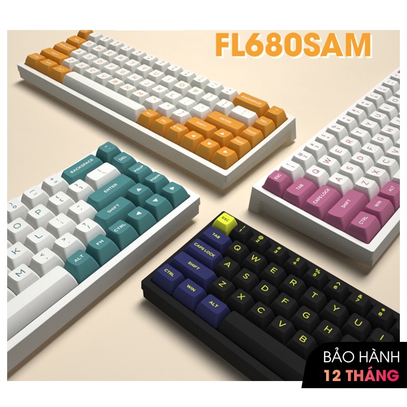 Bàn phím cơ FL680  không dây kết nối 3 chế độ, hotswap, RGB CHÍNH HÃNG bảo hành 12 tháng