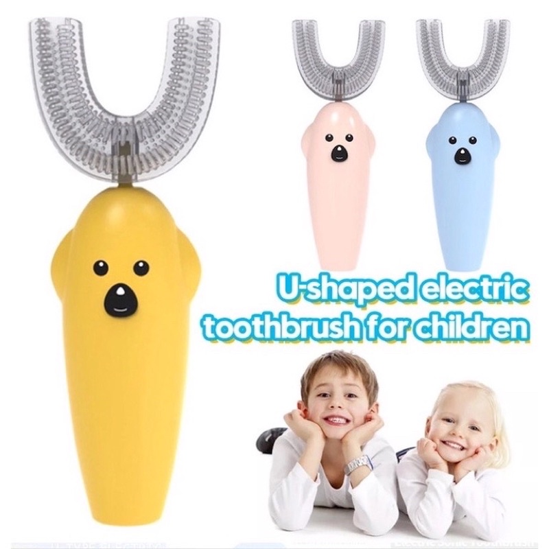 BÀN CHẢI CHỮ U SỬ DỤNG PIN AAA CHO BÉ TỪ 2-8 TUỔI