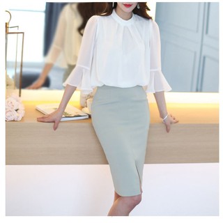 Áo Kiểu Tay Voan Loe Elegant