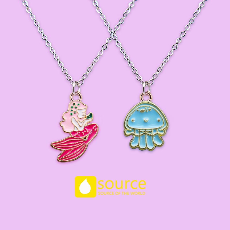 Vòng cổ Bằng Thép Không Gỉ Mặt Nàng Tiên Cá Thời Trang