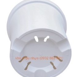 Chậu nhựa giả gốm sứ, chậu vành thang cấp dễ bưng bê, đáy thiết kế thông minh chống ứ nước và trơn trượt