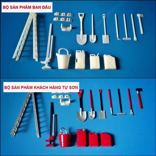 Bộ phụ kiện trang trí cho xe RC tỉ lệ 1:16 – DIY (Chưa Sơn)