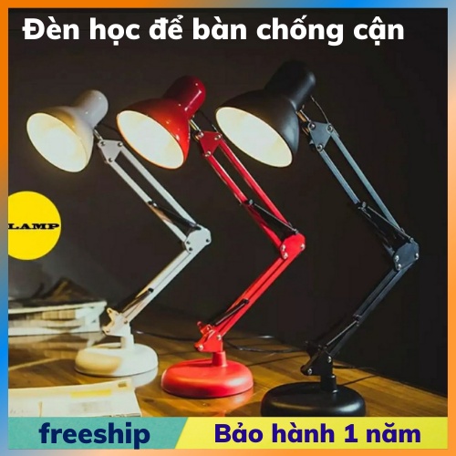 Đèn Pixar Kẹp Mặt Bàn, Đèn Học Chống Cận Thị Chống Chói Mắt Tặng Kèm Bóng