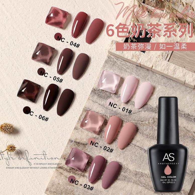 Sơn Gel AS vỏ đen Mã NC( Cam Kết Chính Hãng - làm khô sơn gel bằng máy hơ uvled )
