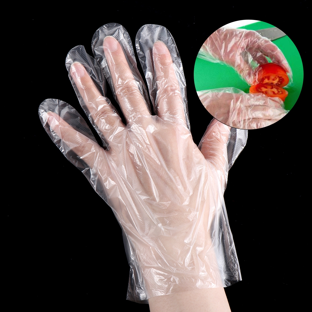 Set 100 găng tay nhựa chống dầu dùng một lần