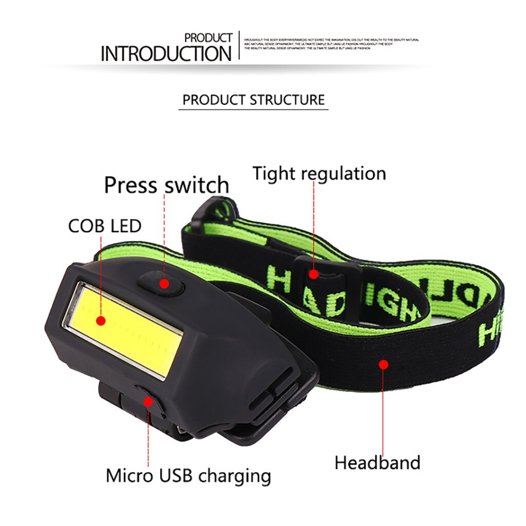 Đèn led đeo trán sạc usb cao cấp tiện dụng