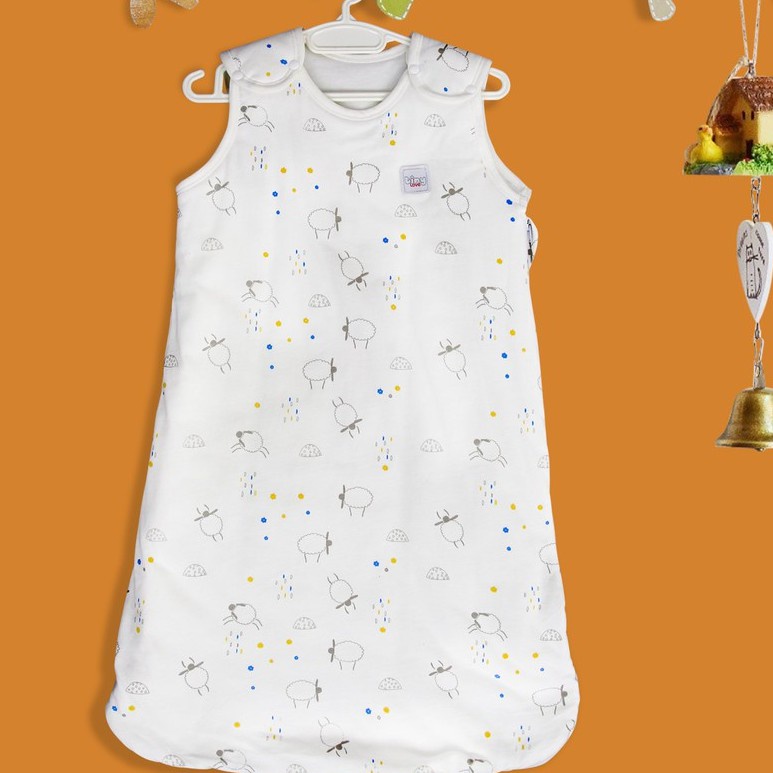 Túi ngủ organic cotton cho bé có trần bông giữ ấm 3 tới 12 tháng Tinylove