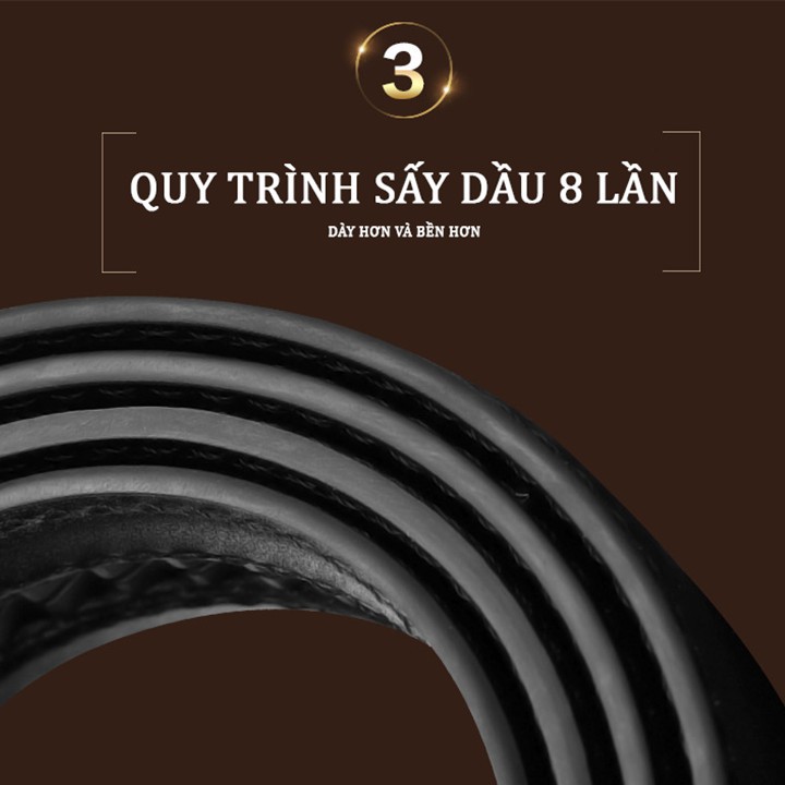 Thắt Lưng Da Nam Khóa Tự Động Dây Nịt Nam Da Cao Cấp Màu Vàng Bạc Nam Tính - TL001