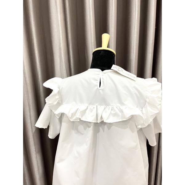 Váy babydoll bèo vai xếp li ngang ren ngực dáng ngắn giấu quần- Váy cánh tiên xếp ly bồng xòe điệu đà - V11