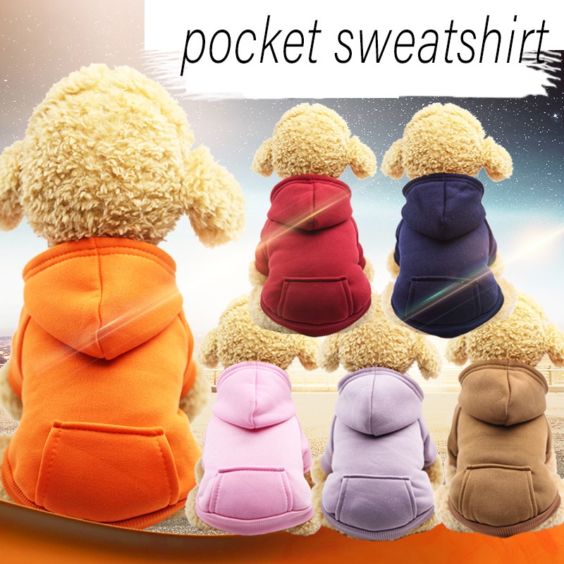 Áo Sweater Có Túi Phong Cách Thể Thao Thời Trang Thu Đông Cho Thú Cưng