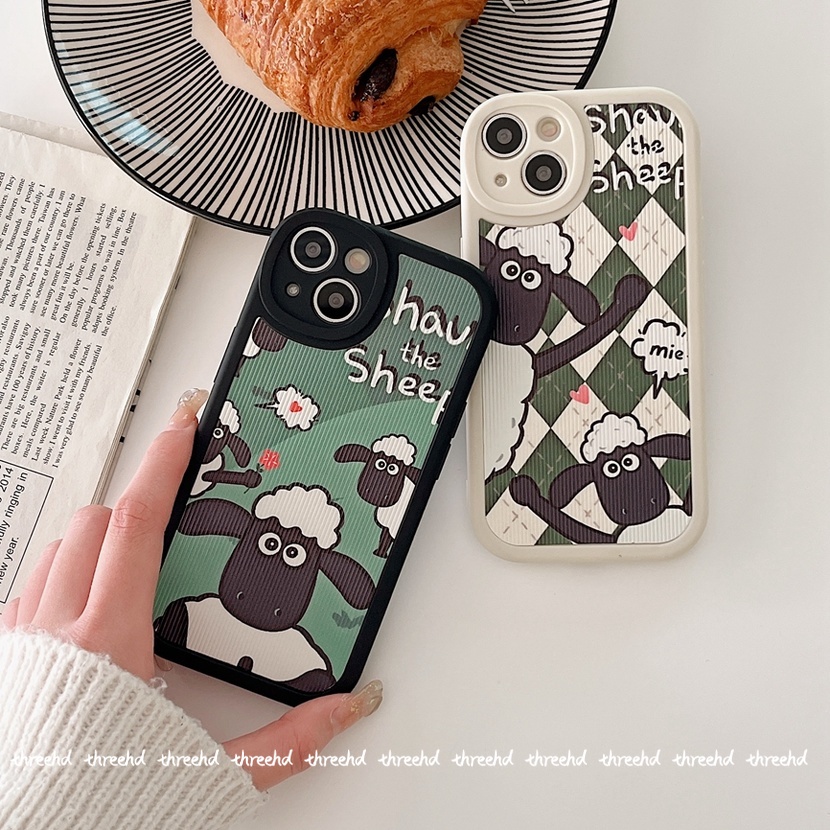 Ốp Điện Thoại Mềm Chống Sốc In Hình Cừu Hoạt Hình Cho iPhone 13 12 11 Pro Max SE2020 X XR Xs Max 7 8 6 6s Plus