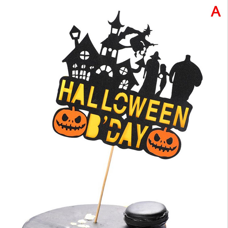 Cây Gắn Trang Trí Bánh Kem Halloween Bằng Nhựa Acrylic