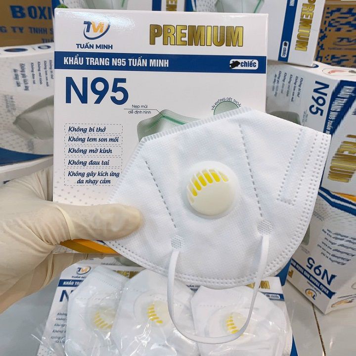 Khẩu trang N95 & KN95 Có Van Thở - Hộp 50 Cái Khẩu Trang Y Tế n95 kn95 5 lớp kháng khuẩn (Chuẩn BFE ≥95%) | BigBuy360 - bigbuy360.vn