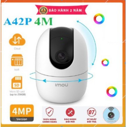 Camera wifi IPC 2MP 4MP ( Xoay 360 ) IMOU Ranger 2 A42P-B Camera trong nhà có còi hú báo động
