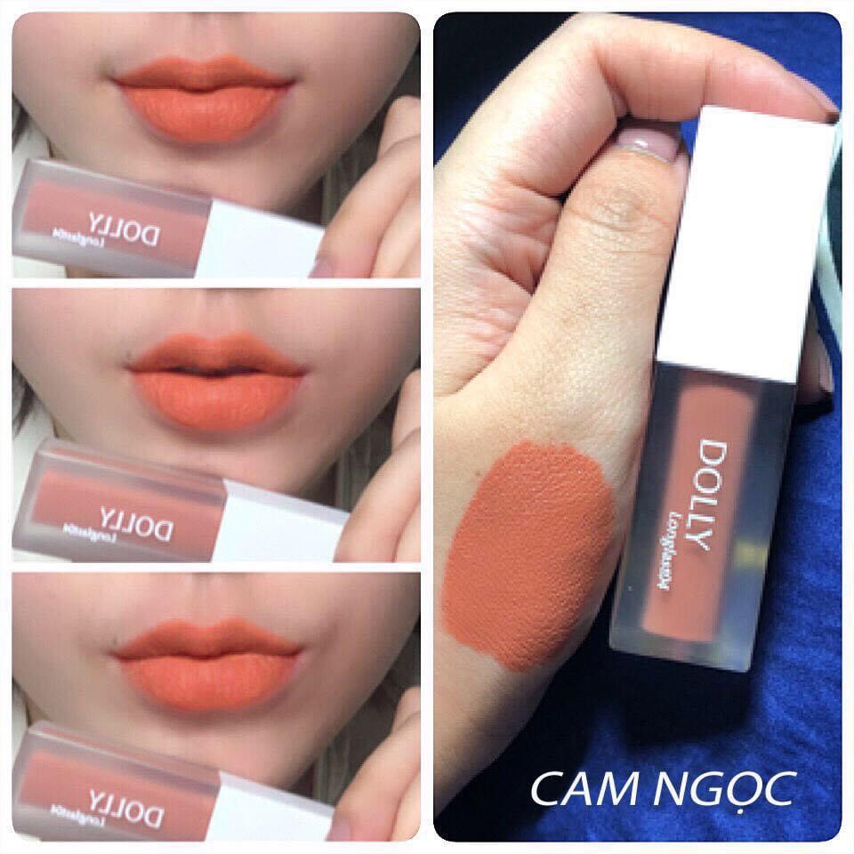 [Cam Ngọc] - Son Kem Lì Dolly Không Chì Hữu Cơ Màu Cam Ngọc Tách Set | BigBuy360 - bigbuy360.vn