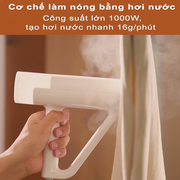 Bàn ủi hơi nước mini cầm tay Deerma HS100, bàn là quần áo có thể đem đi du lịch ủi thẳng đồ nhanh - HAPOS