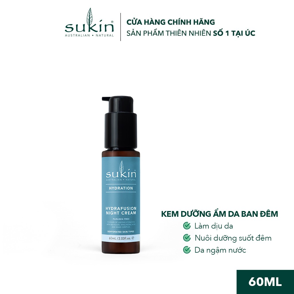 Combo Dưỡng Da Ẩm Mượt Ban Đêm Sukin Kem Dưỡng Ẩm 60ml + Nước Cân Bằng Phun Sương 125ml + Kem Làm Sạch Tế Bào Chết 50ml | BigBuy360 - bigbuy360.vn
