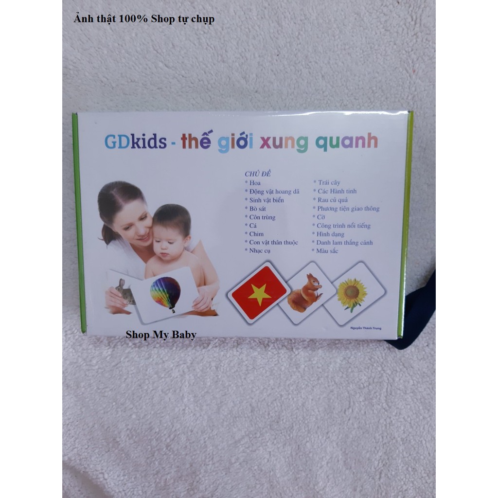 Combo Thẻ flashcard chuẩn Glenn Doman  + Bóng múi Montessori cho bé | Flashcard Thế giới xung quanh 300 thẻ