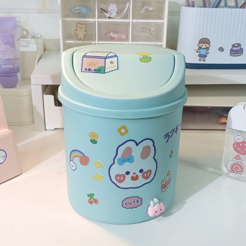Thùng rác mini để bàn phòng ngủ, bàn học sinh thùng đựng đồ nhỏ