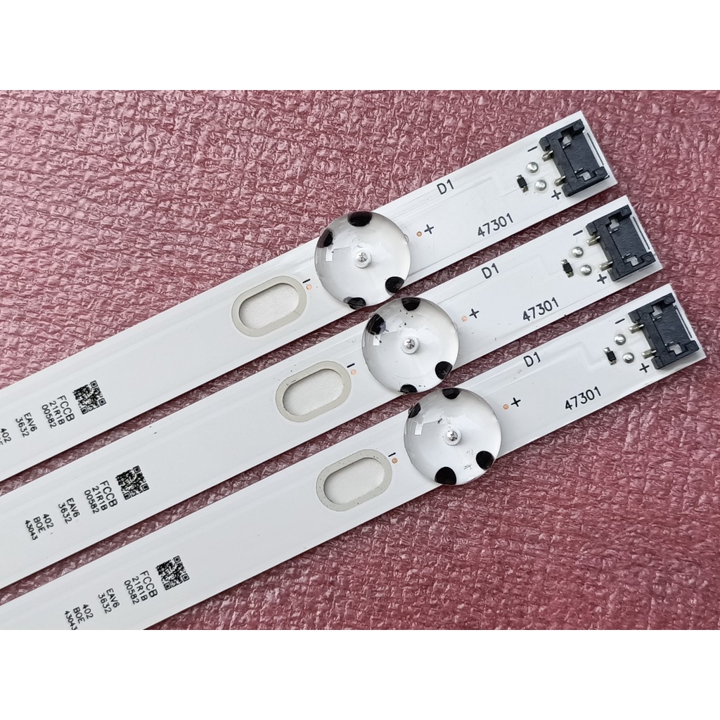 LED TIVI LG 43UJ632T 43UJ633T 43UJ6300 43UJ6320 43UJ603V LC43490059A  HÀNG MỚI 100%, BỘ 3 THANH, MỖI HANH 7 BÓNG 3V