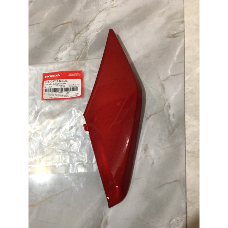 Ốp yếm trước dưới bên phải HONDA WAVE RSX 110 năm 2014-2016-2017 màu Đỏ tươi. *R340C* 64470K03N30ZC