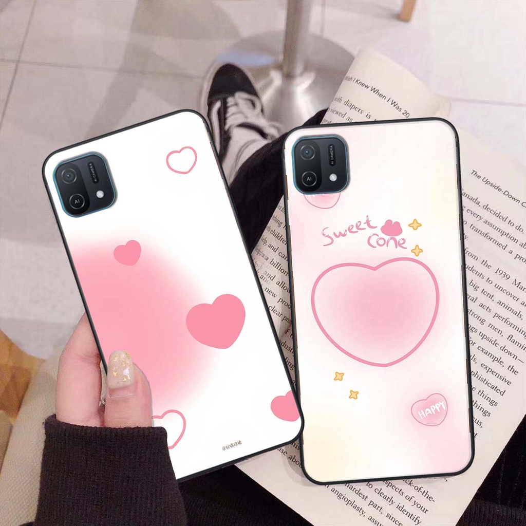 Ốp Oppo A16k in hình trái tim, caro kẹo ngọt đầy cá tính siêu đẹp siêu chất