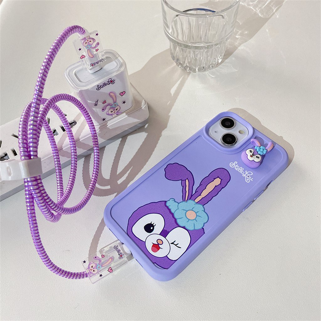 Vỏ bọc cho iPhone 20w / 18w Cáp USB Vỏ cắm Dây lò xo Dây quấn Bảo vệ Đường dây Dữ liệu Dây buộc Phim hoạt hình Gloomy Bear Cinnamoroll Snoopy Sailor Moon Melody Vỏ bọc TPU mềm Vỏ sạc