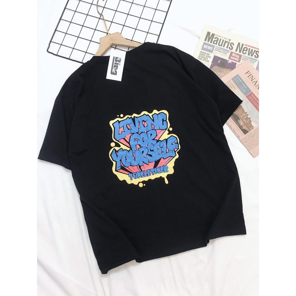 Áo thun tay lỡ Bingshop , áo thun nữ form rộng unisex có size vải đẹp