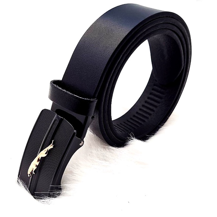 Thắt lưng nam da bò tự nhiên, đầu hình con báo, khóa tự động cao cấp DONAVYTLK