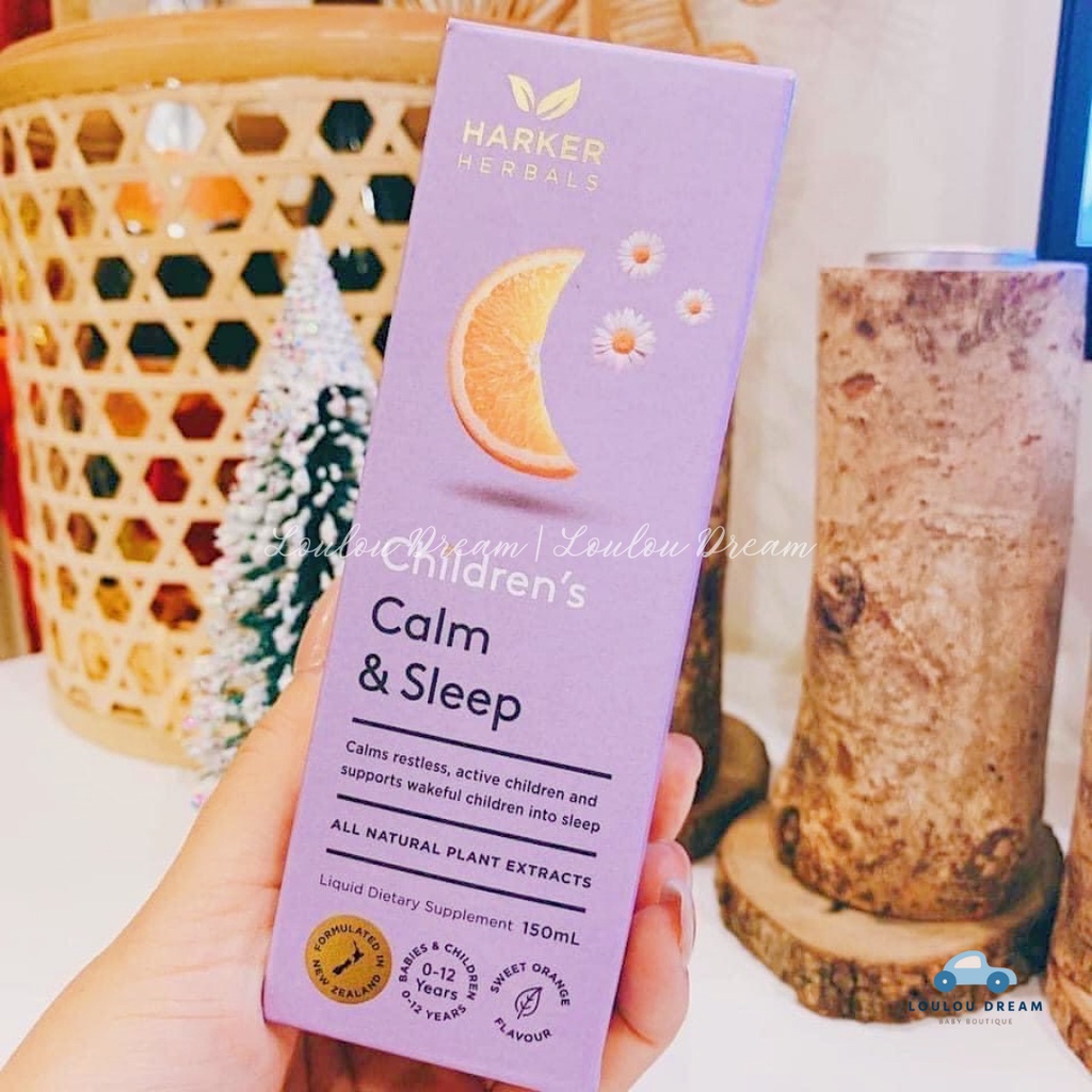 Siro Ngủ Ngon Harker Herbals tím Calm &amp; Sleep New Zealand cho bé từ 0-12 tuổi