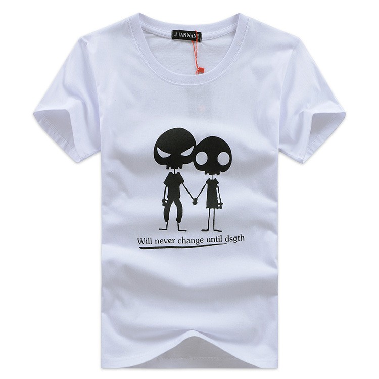 Áo T-shirt nam, cộc tay, hình ngộ nghĩnh, tay lỡ, thời trang, phong cách Hàn Quốc, kiểu dáng rộng rãi, hàng xuất khẩu