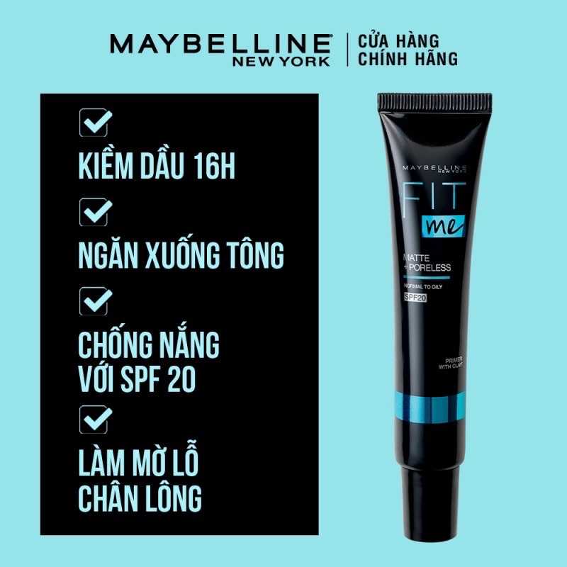 Maybelline - Kem Lót Trang Điểm Fit Me Matte+Poreless Kiềm Dầu Che Phủ Lỗ Chân Lông SPF20 | BigBuy360 - bigbuy360.vn