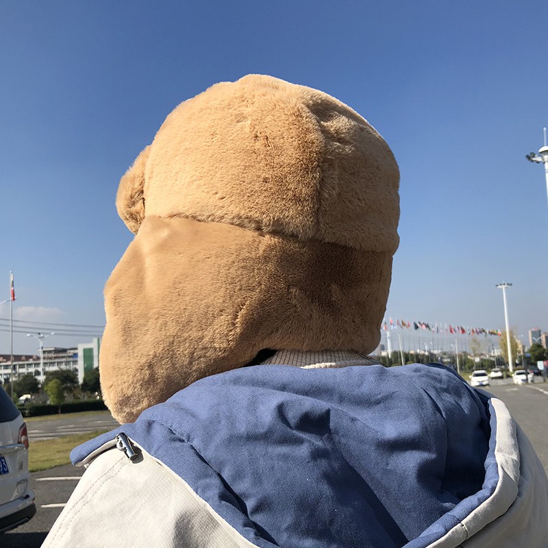 Mũ Lông Trùm Đầu Giữ Ấm Mùa Đông Phong Cách Hàn Quốc Dễ Thương Dành Cho Nữ