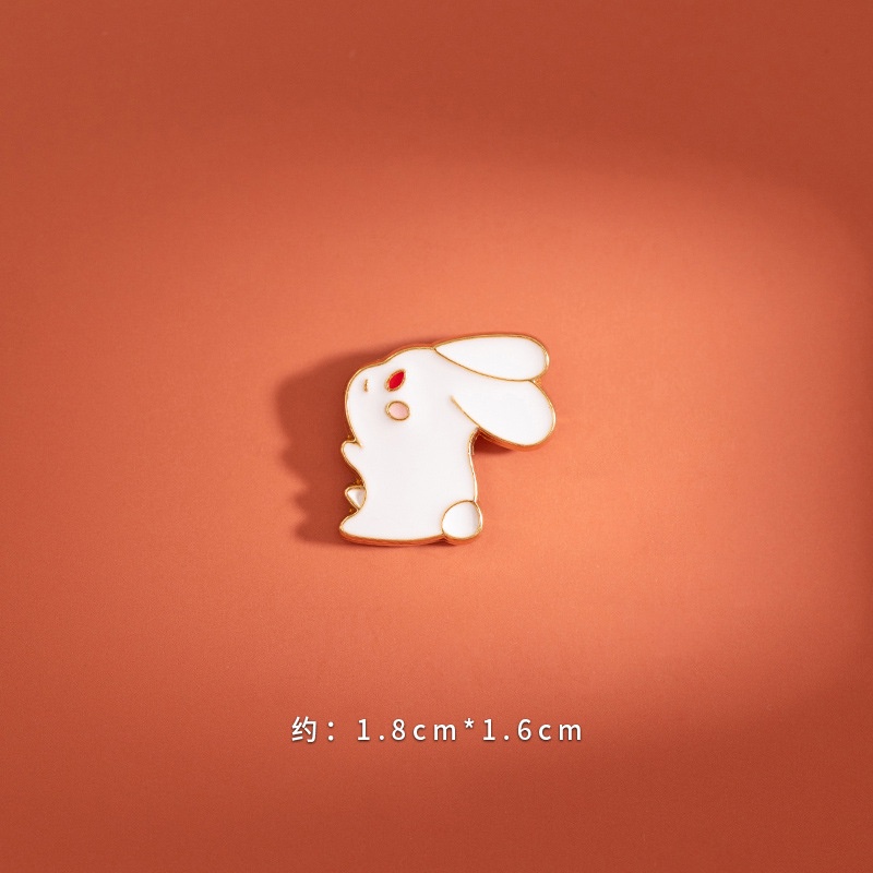 Huy Hiệu Cài Áo Kim Loại Hình Thỏ Dễ Thương