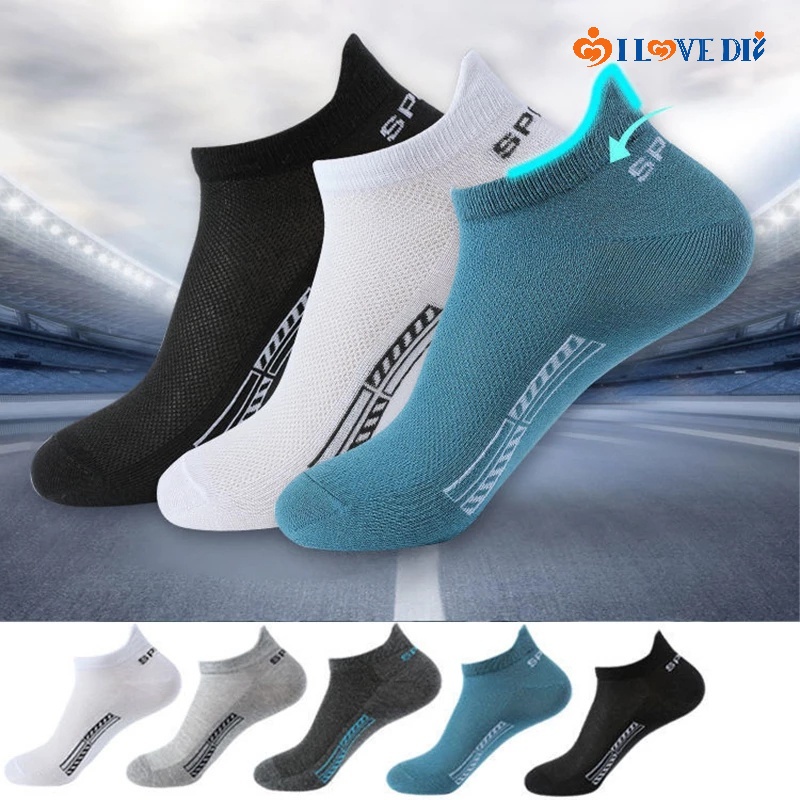 Vớ Thể Thao Cổ Thấp Chất Liệu Cotton Mỏng Nhanh Khô Thời Trang Mùa Hè Cho Nam