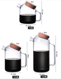 Bình nước thuỷ tinh dáng nghiêng 1,6l