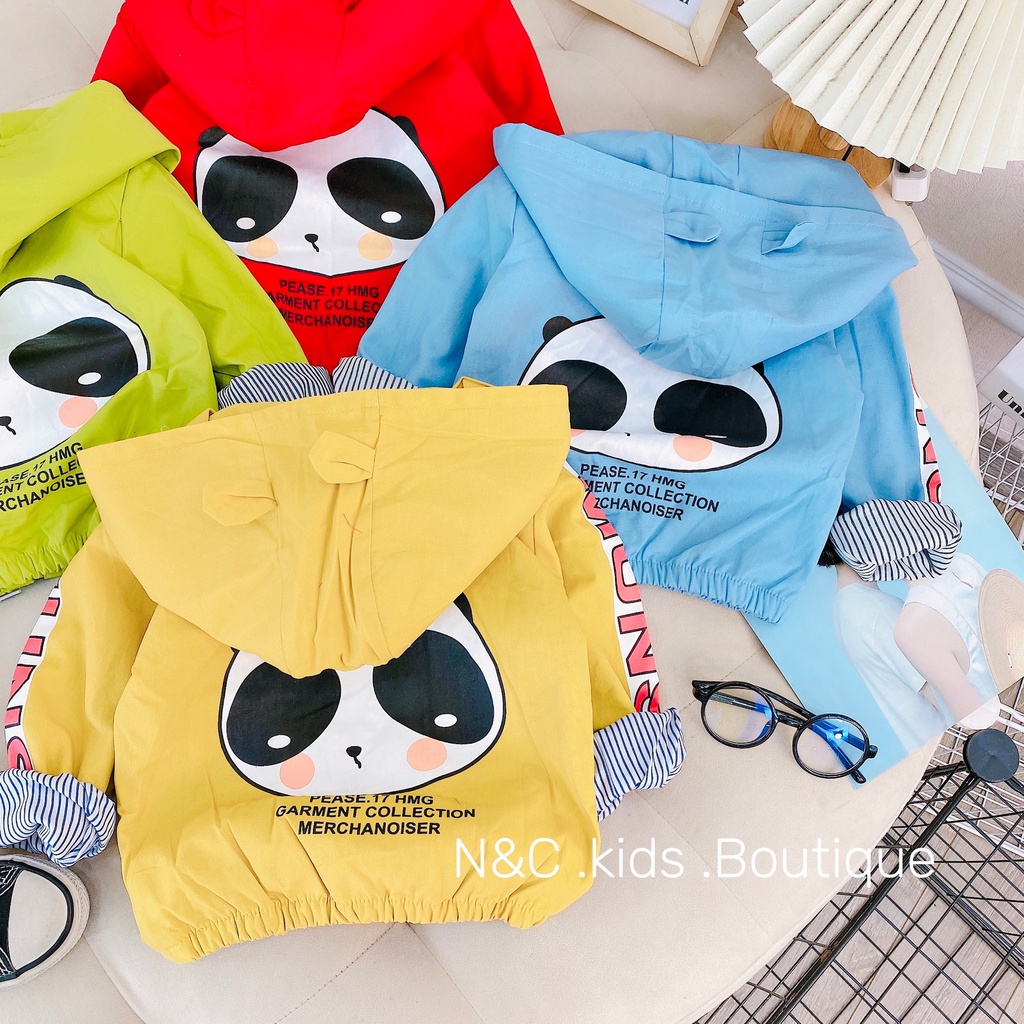 SALE ÁO KHOÁC GIÓ 2 LỚP CHÚ GẤU BÉ TRAI BÉ GAI CAO CẤP