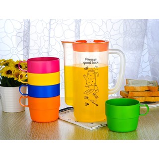 Bộ 5 ly có quai và bình nước Rainbow Lock&Lock 5P - HPP514S5