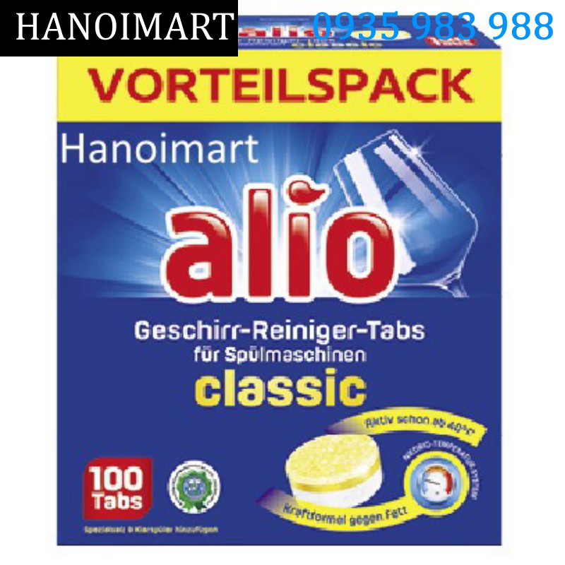 Viên rửa bát Alio Classic 100 viên - Hanoimart